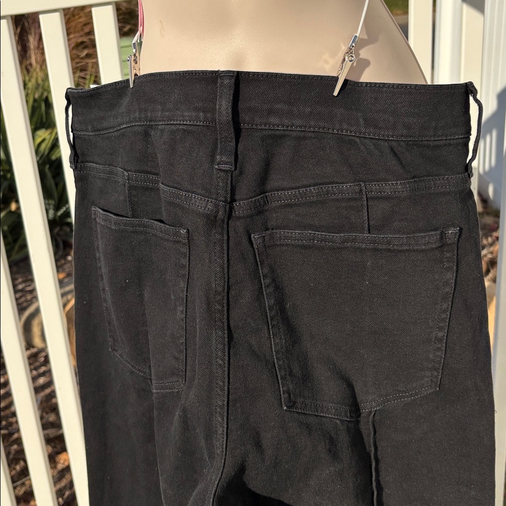 J. Crew Black Denim Wide Leg Trousers Size 31 NWT - Picture 6 of 6